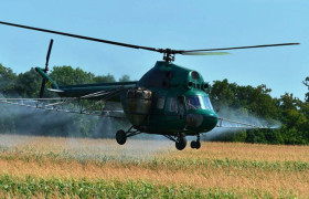 Авиаопрыскивание кукурузы инсектицидом кораген с вертолетов