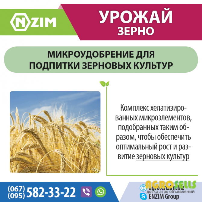 Урожай Зерно ENZIM Agro - Микроэлементы для зерновых культур