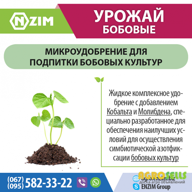 Урожай Бобовые ENZIM Agro - Микроудобрение для бобовых