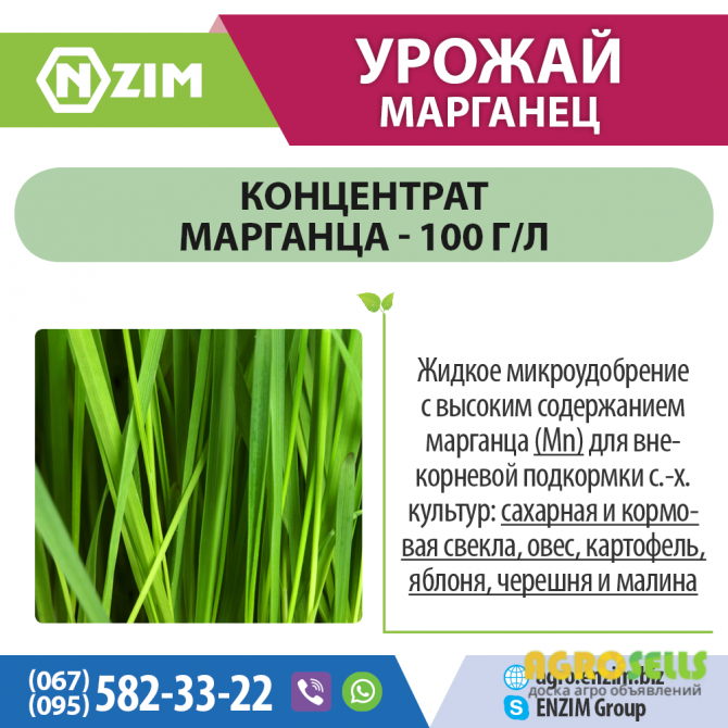 Урожай Марганец ENZIM Agro - Удобрение с марганцем