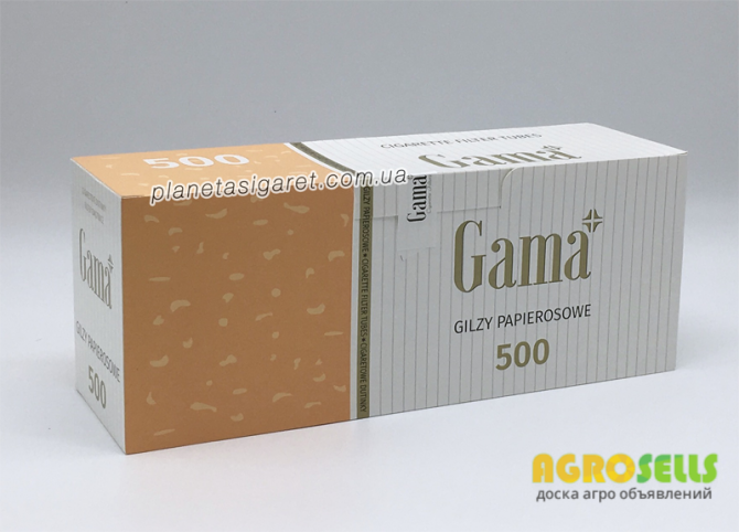 Сигаретные гильзы Gama 500 штук, фильтр 15 мм