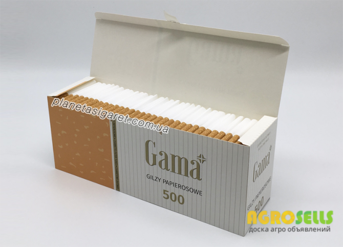 Сигаретные гильзы Gama 500 штук, фильтр 15 мм