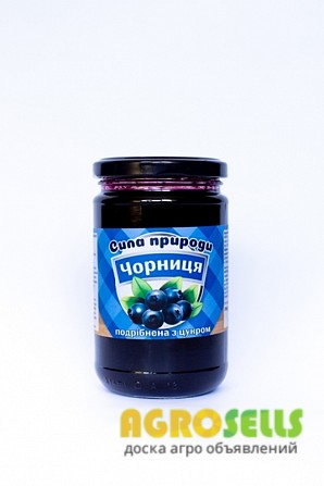 Джем из черники, черника с сахаром